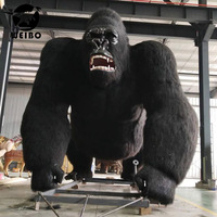 Gorille animatronique grandeur nature - Construction en acier et silicone - Utilisation intérieure/extérieure - Marque Weibo - Personnalisable