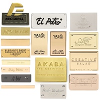 Pin Label Logam Geometris Logo Merek Baja Anti Karat JJ yang Dapat Disesuaikan, Model Paduan Seng untuk Souvenir Perhiasan Liontin