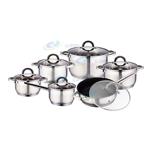 Tốt Nhất Phụ Kiện Nhà Bếp 12Pcs Món Ăn Đặt Thép Không Gỉ Xử Lý Alu + Sắt Dưới Gương Đánh Bóng Không Dính Đồ Nấu Nướng Bộ Hiện Đại - Product Image 1
