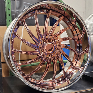 RCSR Llantas Forjadas Personalizadas de 22, <span class=keywords><strong>24</strong></span>, 26, 28 Pulgadas 5x114.3 5x127 5x139.7 Cromadas Oro Rosa con Borde Grande para Camionetas DONK G Body - Product Image 1