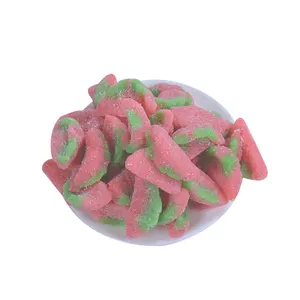 Amos Sweets Watermelon Slices Sour Decorative Soft Candies Natural Candies Fruity Customized Any Brand Gummy Candy