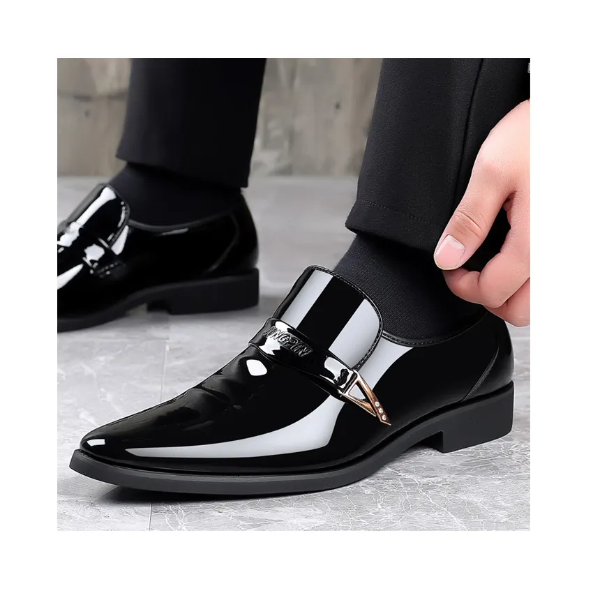 39-48 size black blue New arrival Summer Luxury Business Men Leather Dress Shoes 811