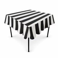 Housse de table de mahjong carrée en toile de coton sur mesure, rayée, noir et blanc, couleur personnalisée, lavable