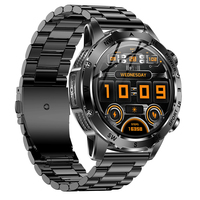 Montre connectée AK92 pour hommes, écran 1,53 pouces, appels Bluetooth, batterie 800 mAh, étanche IPX8, assistant vocal IA, suivi d'activité sportive 123+