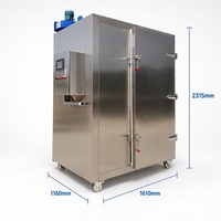 Industriële Hetelucht Voedseldehydrator 100KG-300KG PLC-gestuurde Gedroogde Fruit Droogmachine Groente Droogmachine