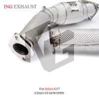 Venta directa de fábrica ING para Infiniti G37 2007 + Infiniti G25 G37 2,5 3,7 Escape de acero inoxidable con evento de descuento catalítico