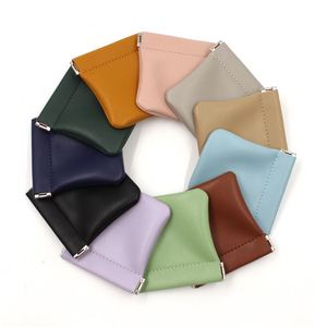 <b>Mini</b> Pocket Coin Bag Waterproof PU Leather Squeeze Mahjong <b>Pouch</b> No Zipper Self-Closing Coin Purse - Product Image 1