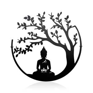 ต้นไม้แห่งชีวิตโลหะและ<span class=keywords><strong>ของ</strong></span>ตกแต่งผนัง<span class=keywords><strong>พระพุทธ</strong></span>รูป, ศิลปะทางจิตวิญญาณแบบเซนดอกบัว, <span class=keywords><strong>ของ</strong></span>ตกแต่งแบบฮินดูสำหรับบ้าน สำนักงาน ห้องโยคะ ห้องทำสมาธิ - Product Image 1