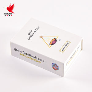 Cubiertas de oráculo de lámina de oro personalizadas de alta calidad, venta al por mayor, tarjetas de afirmación, guía, papel en inglés, caja de plástico, embalaje, tarjeta de <span class=keywords><strong>Tarot</strong></span> - Product Image 1