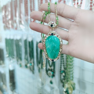 Popular Advanced Shiny Zircon <b>Ornament</b> Accessories Elegant Multi-Style Simulation Agate Round Teardrop <b>Buddha</b> Pendant Necklace - Product Image 6