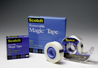 Ruban adhésif amovible Scotch 3M 811, ruban invisible inscriptible et amovible 3M 811 pour le bureau