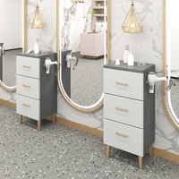 Vente en gros, vente chaude, directement de l'usine, armoire de coiffure mobile avec rangement, mobilier de barbier, armoire de salon de beauté
