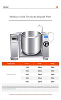 Marmite de cuisson industrielle inclinable à induction 200L, pour sauces, confitures et sirops, avec chaudière électrique à double enveloppe