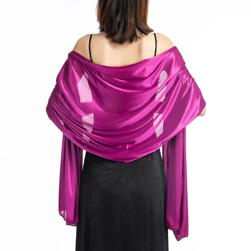 Imitations Silk Evening Dress Party Bride Bridesmaid Dress Shawl Waist Dual-purpose towel for women Spring and Autumn