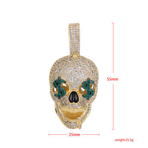 Moda creativa Labubu colgante collar moda circón personajes de dibujos animados para fiestas bodas regalos-Hecho de latón - Product Image 5