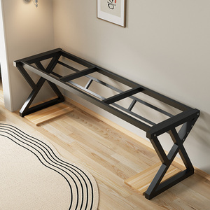 Meja ganda komputer <span class=keywords><strong>Desktop</strong></span> rumah kantor sederhana Modern logam dengan meja kerja panjang atau meja kamar tidur meja Laptop - Product Image 5