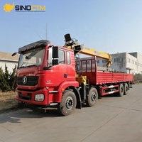 Camion-grue de marque chinoise 8x4 à 12 roues, flèche télescopique, 16 tonnes, manipulateur radiocommandé, à vendre