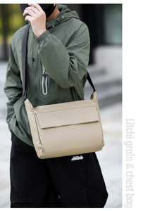 Bolso Bandolera de Hombre de Moda, de Alta Calidad, en Cuero PU Impermeable, con Cierre de Cremallera, Gran Capacidad, para Uso en Exteriores - Product Image 6
