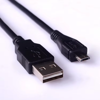 Kabel Micro USB 5-Pin 1-1.5M dengan Selubung PVC, Konduktor Tembaga Berlapis Timah, dan Pelindung Anyaman USB 2.0 untuk Ponsel, Komputer, dan Kabel Kamera