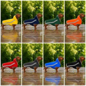 OEM ODM Dachshund Full Belly Waterproof <strong>Dog</strong> Raincoat Nylon Rain Jacket With Reflective Stripe <strong>Sausage</strong> <strong>Dog</strong> Rain <strong>Coat</strong> Wholesale - Product Image 3
