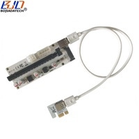 Tarjeta Adaptadora de Expansión BIT-X de 6 Pines, 4 Pines, SATA y 15 Pines, Conector de Alimentación PCI Express PCI-E 1X a 16x para Tarjetas Gráficas GPU
