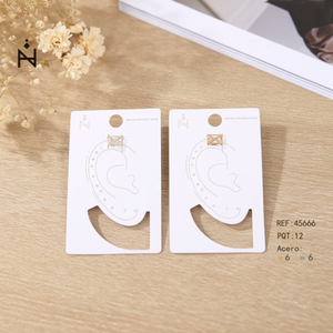 Orecchini a clip a forma di X, confezione singola, in acciaio inossidabile, alla moda - Product Image 3