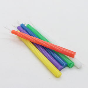 Merri <strong>Wish</strong> Rainbow Gradient Color Slender Party Cake Decoration <strong>Candles</strong> <strong>16</strong> Pvc Box Birthday Long Pole Kid Birthday Cake <strong>Candles</strong> - Product Image 3