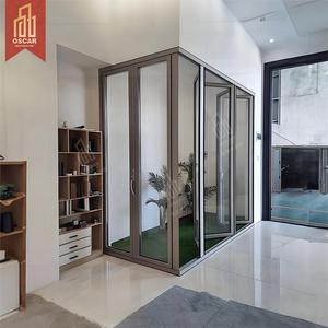 Porte pliante moderne élégante en aluminium éclairage LED lucarne insonorisée <span class=keywords><strong>trappe</strong></span> de fenêtre peu encombrante pour salle de bain Villa Patio Cour - Product Image 3