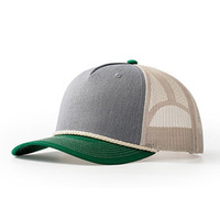 Gorra de Béisbol Unisex Personalizada de 5 Paneles, Estilo Camionero, de Malla Bicolor, Alta Calidad, Transpirable, 100% Algodón, Protección Solar