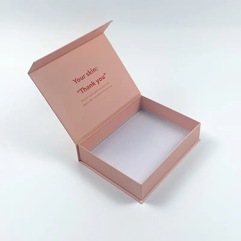 Bufanda de lencería Rosa plegable de lujo, caja de correo para el cuidado de la piel, paquetes de extensiones de cabello, cajas de pelucas, caja de embalaje de papel