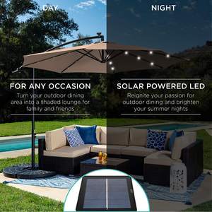 Sombrilla LED alimentada por energía Solar para <span class=keywords><strong>patio</strong></span> exterior, farol colgante de mercado para <span class=keywords><strong>Patio</strong></span> trasero, 10 pies - Product Image 5