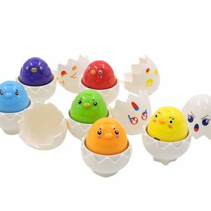 Jouet éducatif Montessori de trieur de formes, puzzle d'oeufs assortis en plastique ABS <span class=keywords><strong>pour</strong></span> enfants, jeux d'éveil <span class=keywords><strong>pour</strong></span> bébés, 6 pièces - Product Image 1