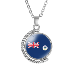 Collar con Colgante Giratorio de Doble Cara con la Bandera de Guayana Francesa <span class=keywords><strong>y</strong></span> Piedras Preciosas, Venta al por Mayor - Product Image 6