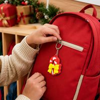 Nouveau Porte-clés Fidget Clicker Imprimé en 3D à l'effigie d'un élément classique de Noël, Breloque de sac à dos, Pendentif, Accessoires de petit cadeau de Noël
