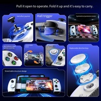 Manette de jeu extensible D15 avec déclencheurs à effet Hall pour programmation de macros, compatible PC, Android, iOS, streaming, pour Type-C