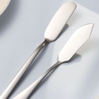 Ensemble de couteaux à beurre en acier inoxydable, pointe ronde, pour la table, argenté, doré, pour desserts, petit-déjeuner, couverts de cuisine