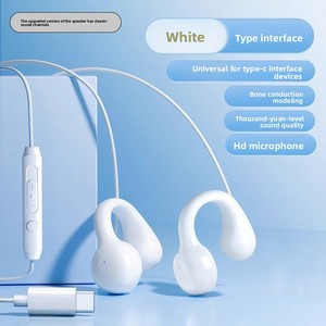 Casque à conduction osseuse filaire, conception non intra-auriculaire, cordon de 1,2 m, interface Type-C/3,5 mm, conception d'attache auriculaire sans douleur, utilisation sur ordinateur de bureau/ordinateur portable - Product Image 5