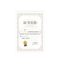 Certificat de récompense de sécurité anti-contrefaçon personnalisé Certificat de fin d'études en papier kraft de conception libre