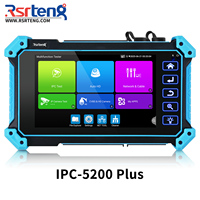 Testeur de caméra CCTV Rsrteng IPC-5200 Plus avec test de câble WiFi POE pour les réseaux TVI CVI AHD SDI, écran 5,4 pouces