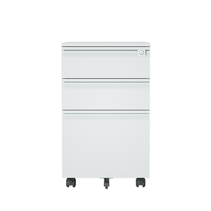 Gabinetto Mobile dell'ufficio di stoccaggio con le ruote in acciaio 3 cassetti gabinetto con la maniglia dell'oca per l'home Office - Product Image 2