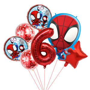 7 pz/set supereroe <span class=keywords><strong>Spiderman</strong></span> palloncino Film in alluminio 32 pollici Baby Shower decorazione bambini festa di compleanno giocattolo - Product Image 5