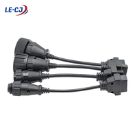 Juego Completo de 8 Cables OBD OBD2 para Diagnóstico de Camiones y Automóviles, Kit de 8 Cables para Vehículos con Pines Activados, Adaptadores para Camiones