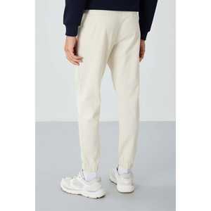 Pantalones Deportivos Beige para Hombre, 100% Algodón, Felpa Francesa, Corte Estándar, Transpirables, Modelo 82156 - Product Image 1