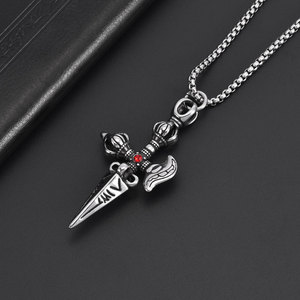 Collar con Colgante Personalizado de Acero Inoxidable 316L para Hombre, Chapado en Oro PVD de 14K/18K, Joyería Fina de Moda, Collares Vajra para Hombre - Product Image 2