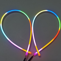 Bande LED souple mince de type mince avec conducteur 30cm 45cm 60cm bande lumineuse de voiture universelle double couleur