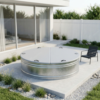 Couverture de piscine ronde gonflable portable à coque rigide, différentes tailles, grande couverture de piscine ronde isolée pour l'extérieur, pour usage domestique