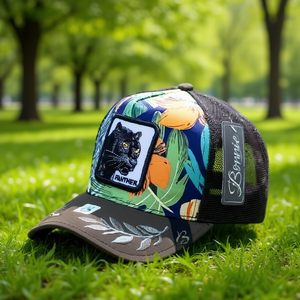 Cappello Trucker Bonnie a 6 Pannelli, Regolabile, in Rete, con Ricamo, Stile Street, Unisex, per Primavera Estate, Casual - Product Image 2