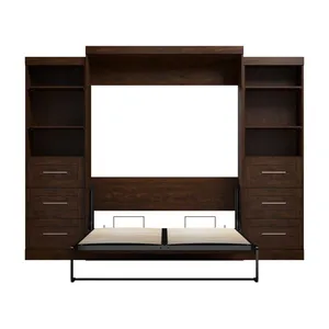 Camas Plegables Verticales Modernas de Tamaño Personalizado, Camas Murphy Multifuncionales en Tamaños Twin, Queen y <span class=keywords><strong>King</strong></span>, Estilo Popular - Product Image 1