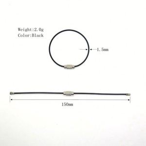 YIWANG 150mm Couleur Câble Vis Anneau De Verrouillage En Acier Inoxydable Fil Porte-clés - Product Image 3