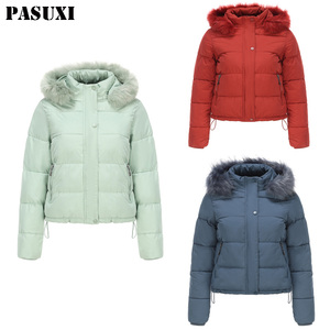 PASUXI Nueva Colección 2026 Abrigo con Capucha para <span class=keywords><strong>Mujer</strong></span>, <span class=keywords><strong>Chaqueta</strong></span> Acolchada <span class=keywords><strong>Gruesa</strong></span> de Invierno con Cierre y Bolsillos, Chaquetas de Alta Calidad para <span class=keywords><strong>Mujer</strong></span> - Product Image 1